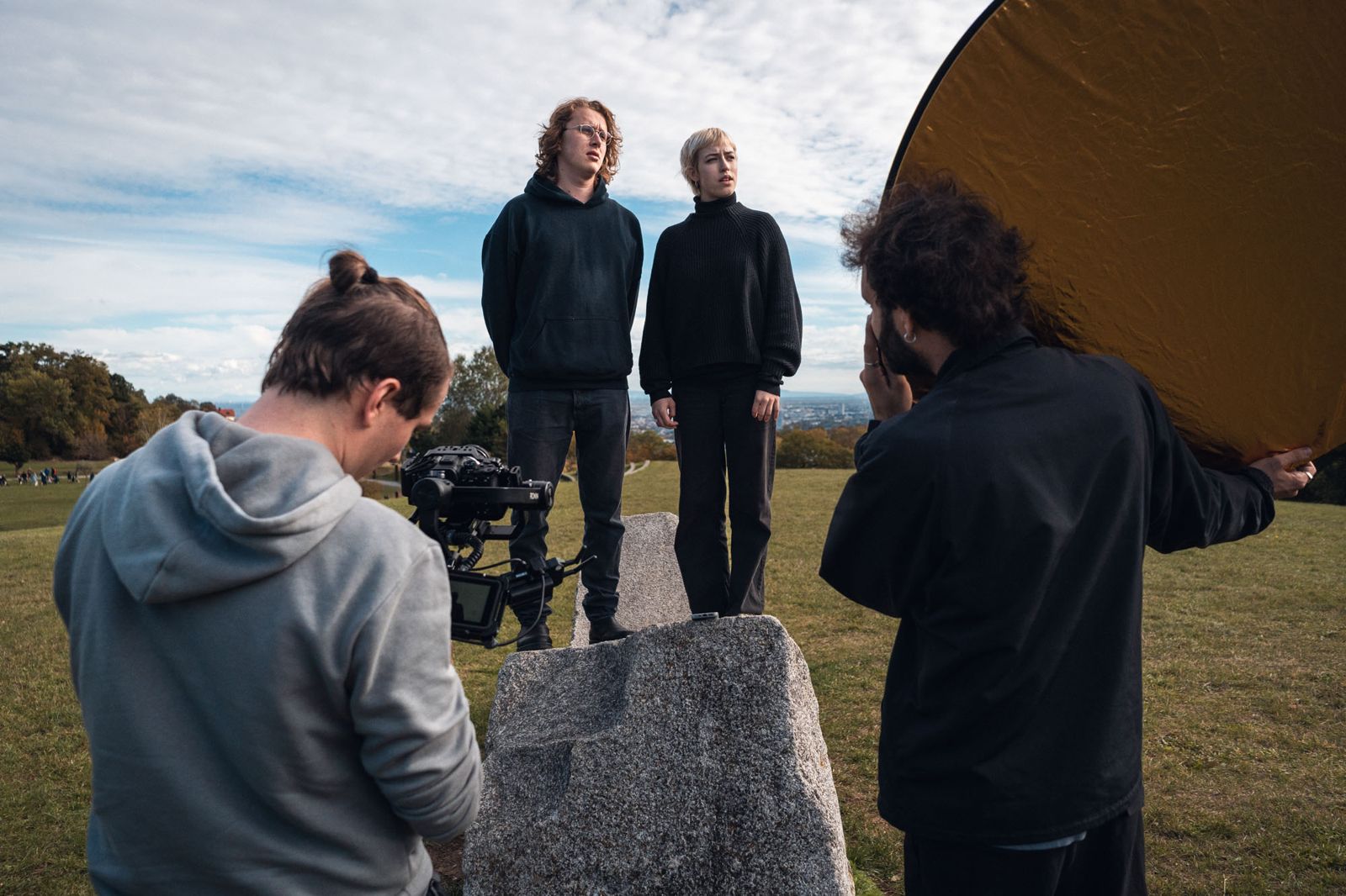 Behind the Scenes bei Musikvideo-Dreharbeiten